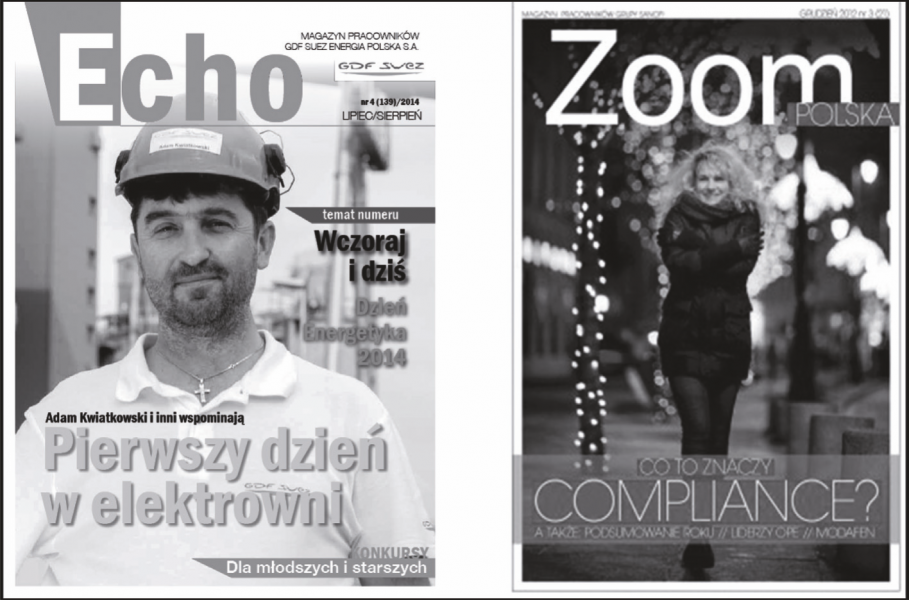 Rysunek 2 „Echo”, magazyn pracowników Elektrowni w Połańcu (wtedy GDF SUEZ, obecnie ENGIE) i magazyn „Zoom”