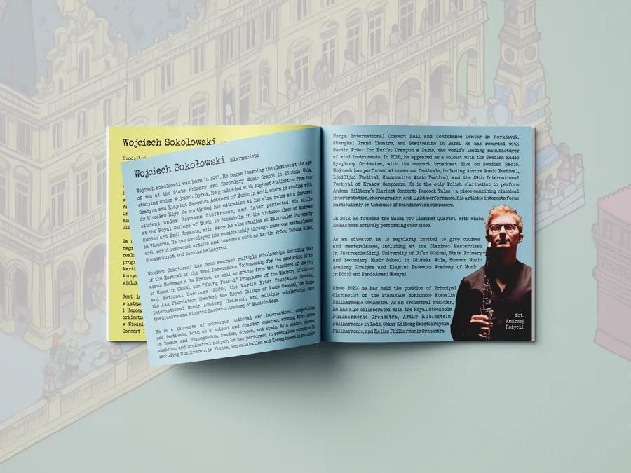 projekt i skład druku booklet album muzyczny