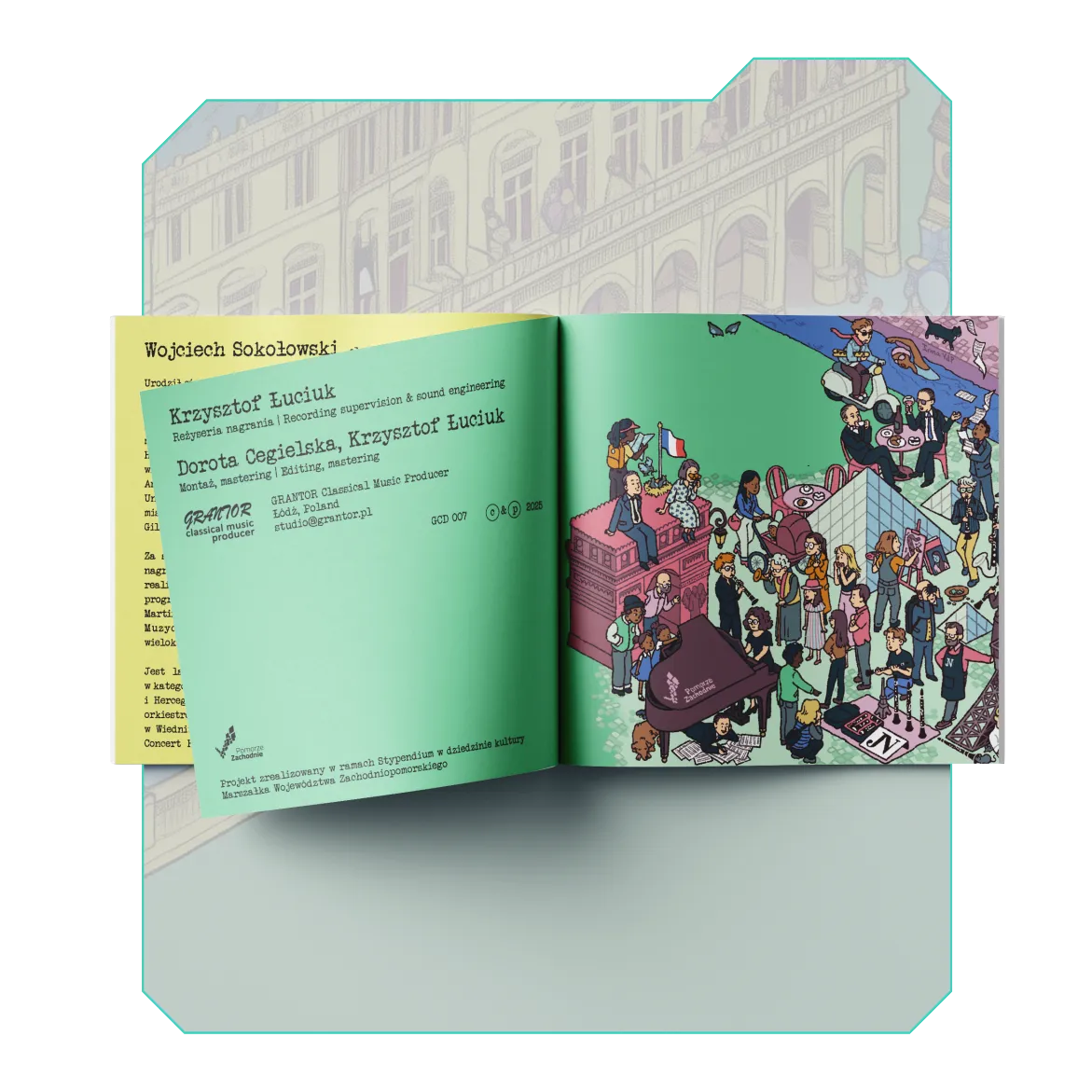 projekt i skład druku booklet album muzyczny
